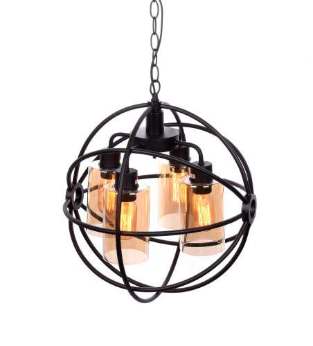 Подвесной светильник Lumina Deco Stradi LDP 11509-4 BK фото 3