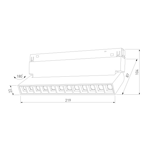 Slim Magnetic HL02 Трековый светильник 12W 4200K черный 85010/01 85010/01 фото 10 Slim Magnetic HL02 Трековый светильник 12W 4200K черный 85010/01 85010/01 фото 10