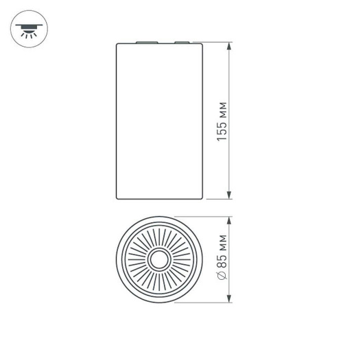 Потолочный светодиодный светильник Arlight SP-Polo-R85-1-15W Day White 40deg 022954 фото 2