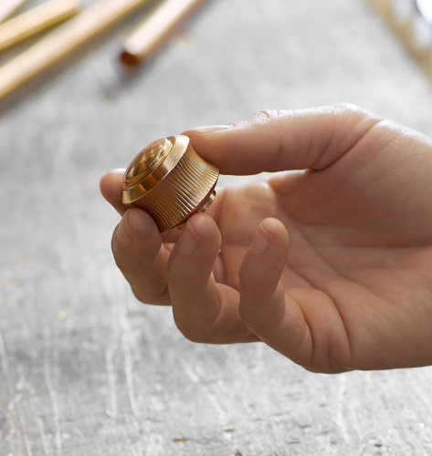 Ручка-кнопка Rigdon d.2.5 Unlacquered Brass фото 6