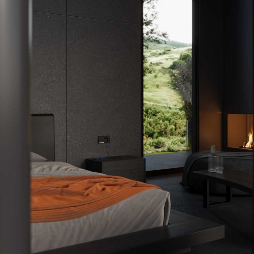 Накладка для розетки с заземлением и защитными шторками, с USB A+C, S70 Metal (антрацит) Voltum VLSM001012 фото 6