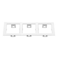 214536 Рамка DOMINO Triple QUADRO MR16 БЕЛЫЙ