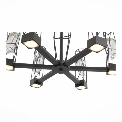 SL815.303.06 Люстра подвесная ST-Luce Серый графит/Серый графит, Прозрачный LED 6*8W 4000K PROGETTO фото 12