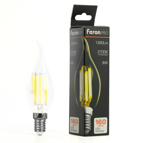 Лампа светодиодная Feron.PRO LB-1218 Свеча на ветру E14 1280LM 8W 175-265V 2700K фото 8