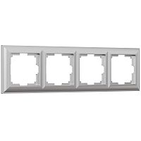 Рамка из поликарбоната на 4 поста Fiore серебряный W0042206