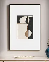 Интерьерный постер Black & beige abstraction