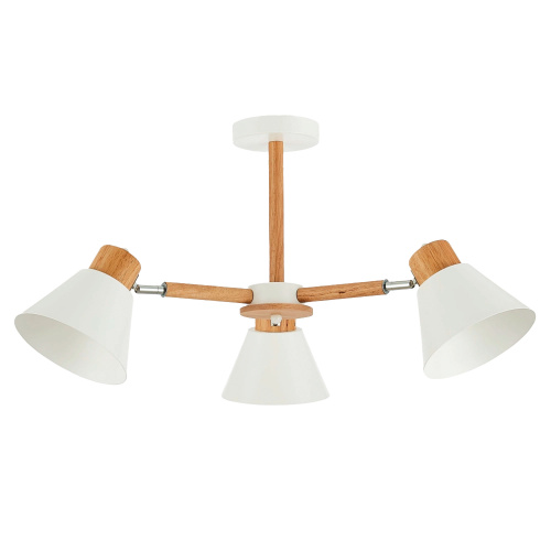 SLE103702-03 Светильник потолочный Светлое дерево, Белый/Белый E27 3*60W BUVE фото 3