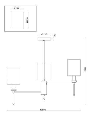 Люстра Freya FR5265PL-06BS Люстра Freya FR5265PL-06BS