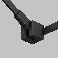 TR5213-BK Угловой соединитель 90° стена-потолок с поворотом трека под произвольным углом, для трека Air, серия Base, черный, алюминий