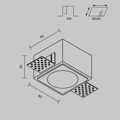 Встраиваемый светильник Technical DL123-GU10-01-W фото 5