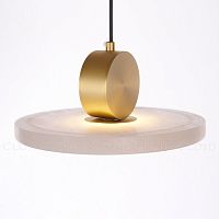Подвесной светильник Cloyd PILAT-C P1 / Ø25 см - алебастр - латунь (арт.11199)