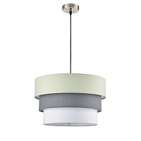 8039/3 MODERNI LN26 187 никель/мятный/серый/белый, металл/текстиль Подвесной светильник Е27 3*60W 220V ILAIDA