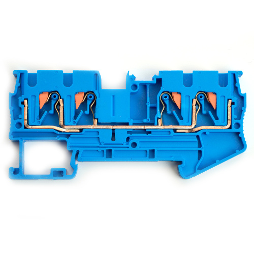 Зажим пружинный, 4-проводной проходной ЗНИ - 4 ,JXB PT 4 , синий LD574-2-40 фото 6