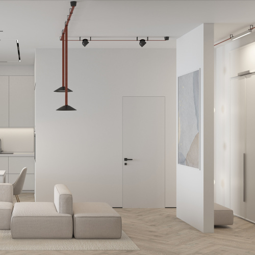 DK5577-WH Cветильник для трека-ремня Belty, серия Linear, со светодиодом, L642*W40*H45мм, 48V DC, 24W, RA90, 120°, 3000K, IP20, белый, алюминий фото 2