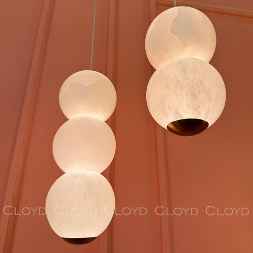 Подвесной светильник Cloyd ORIONIS P2 / выс. 26 см - алебастр - латунь (арт.12530) фото 6