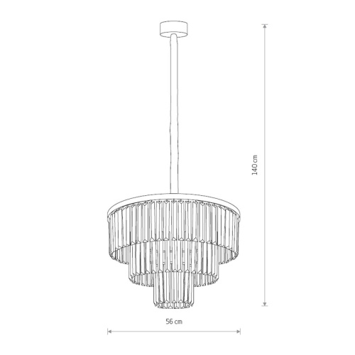 Подвесная люстра Nowodvorski Cristal M Black 7616 фото 3