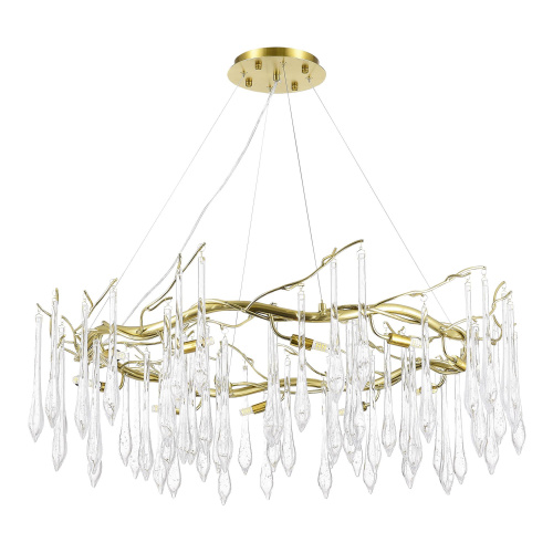 SL1660.203.12 Светильник подвесной ST-Luce Шампань/Шампань, Прозрачный G9 12*5W 4000K TEARDROPS фото 3