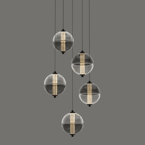 Подвесной светильник MD24022079-5A black/smoky фото 5