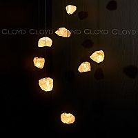 Подвесной светильник Cloyd NIXUS P1 / Ø8 см - кварц - латунь (арт.12624)