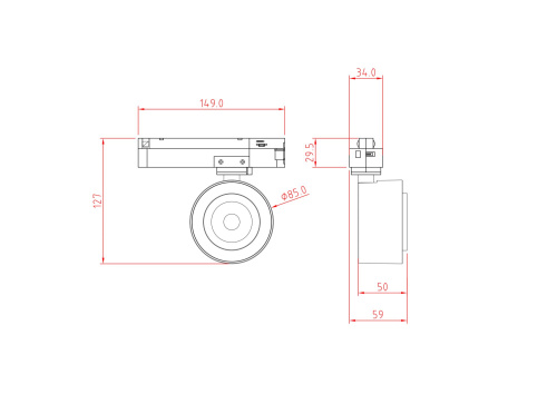 Трековый светильник Technical TR023-1-12W3K фото 4