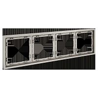 Рамка пластиковая Voltum S70 на 4 поста, (кашемир) VLS100403