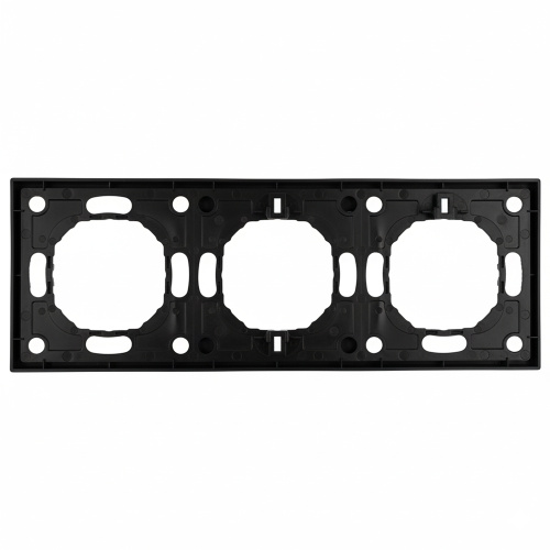 Рамка STEKKER, PFR00-5003-05 3-местная, серия Эмили, черный уголь, soft touch фото 5