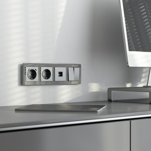 Рамка из акрила на 4 поста Acrylic графит W0042704 фото 2