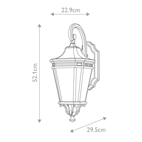 Настенный фонарь Feiss FE-COTSLN2-M-BK фото 8 Настенный фонарь Feiss FE-COTSLN2-M-BK фото 8