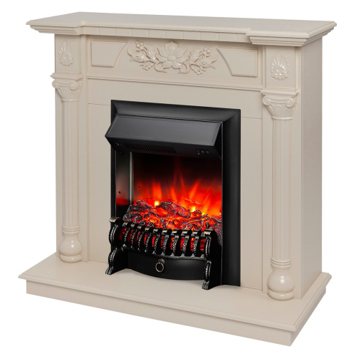 Электрокамин RealFlame Dacota WT белый дуб с очагом Fobos Lux Black фото 2 Электрокамин RealFlame Dacota WT белый дуб с очагом Fobos Lux Black фото 2