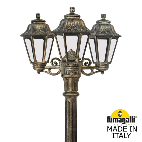Fumagalli Садово-парковый фонарь FUMAGALLI ARTU BISSO/ANNA 3L E22.158.S30.BXE27 фото 2 Fumagalli Садово-парковый фонарь FUMAGALLI ARTU BISSO/ANNA 3L E22.158.S30.BXE27 фото 2