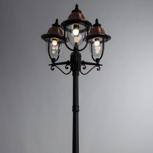 Уличный светильник Arte Lamp BARCELONA A1486PA-3BK фото 2 Уличный светильник Arte Lamp BARCELONA A1486PA-3BK фото 2