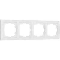 Рамка из поликарбоната на 4 поста Snabb Basic белый W0042001