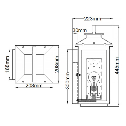Настенный фонарь Hinkley, Арт. QN-ATWATER-M-PDB фото 7