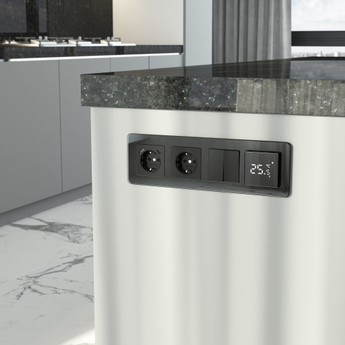 Рамка из стекла на 4 поста Elite черный W0042448 фото 3 Рамка из стекла на 4 поста Elite черный W0042448 фото 3