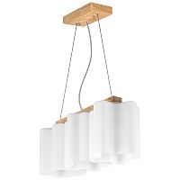802135 Подвес NUBI LEGNO 3х40W E27 СВЕТЛОЕ ДЕРЕВО/БЕЛЫЙ