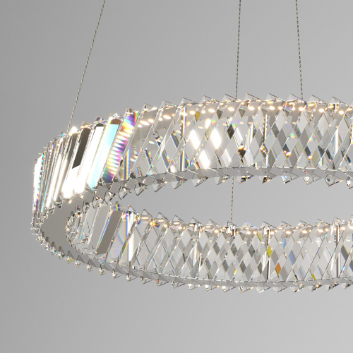 Светодиодная хрустальная люстра 101004 LED никель хрусталь Strotskis фото 3