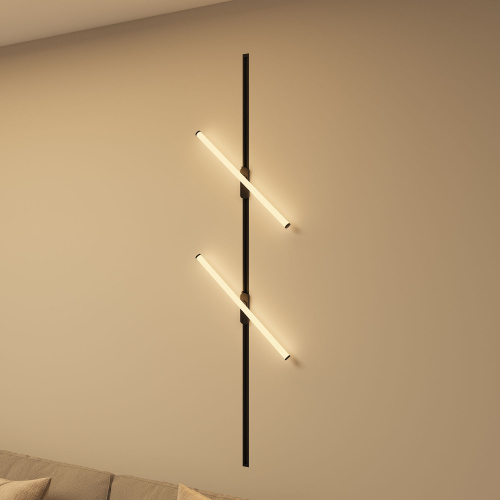 DK6638-BK Поворотный однофазный трековый светильник STROM со светодиодом L600mm 220V 15W 150° 3000K IP20 черный алюминий/акрил фото 2