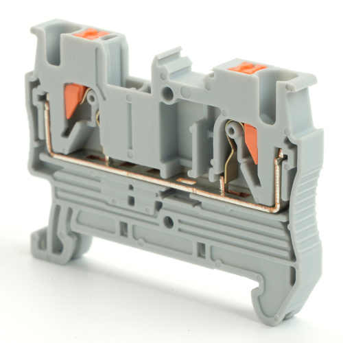 Зажим пружинный, 2-проводной проходной ЗНИ - 2,5 ,JXB PT 2,5, серый LD572-1-25 фото 4