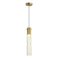 5059/5LA PENDANT ODL24 385 золотой/янтарный/металл/стекло Подвес LED 5W 3000K SCROW