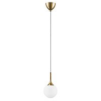 813012 Подвес GLOBO 1х40W E14 золото/белый