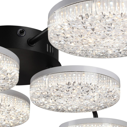 8236/6CL LEDIO LN25 000 черный, металл/акрил Люстра потолочная с ПДУ LED 85W 3000-6000К 220V DIDANA фото 3 8236/6CL LEDIO LN25 000 черный, металл/акрил Люстра потолочная с ПДУ LED 85W 3000-6000К 220V DIDANA фото 3