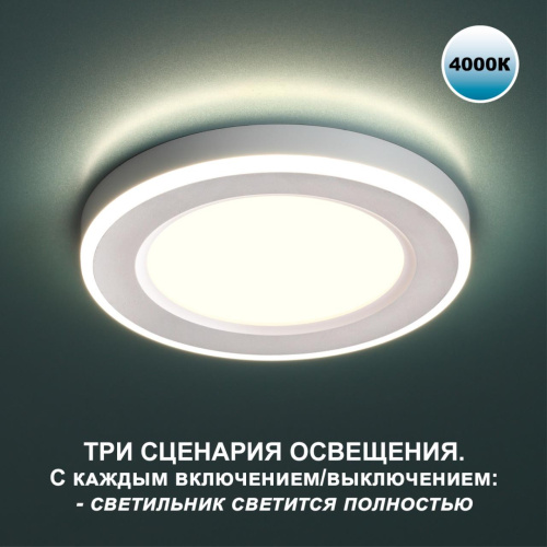 359014 SPOT NT23 560 белый Светильник встраиваемый светодиодный (три сценария работы) IP20 LED 4000К 12W+4W 100-265V 1120Лм SPAN 359014 SPOT NT23 560 белый Светильник встраиваемый светодиодный (три сценария работы) IP20 LED 4000К 12W+4W 100-265V 1120Лм SPAN