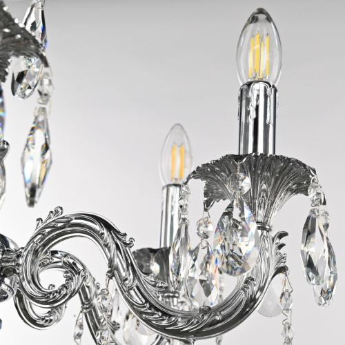 Люстра с хрустальными подвесками AL79101/6/175 A Ni Bohemia Ivele Crystal (Богемия Ивеле Кристалл) фото 6