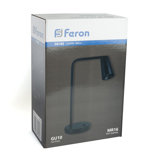 Светильник под лампу Feron DE185 BELL 35W, 230V, GU10, черный фото 8