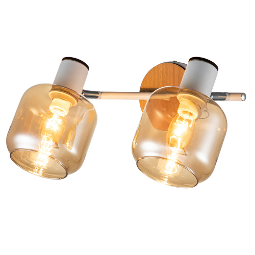 Спот Escada 10177/2A E14*40W White/Chrome/Wood Спот Escada 10177/2A E14*40W White/Chrome/Wood