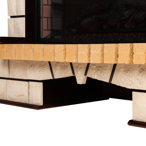 Каминокомплект STONE CORNER/СТОУН УГЛ. Античный дуб с очагом Электроочаг CASSETTE/КАССЕТА 630 фото 4