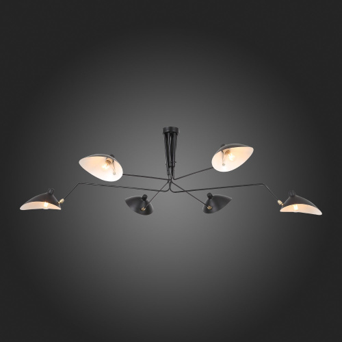 SL305.402.06 Люстра потолочная ST-Luce Черный/Черный, Белый E27 6*60W SPRUZZO фото 2