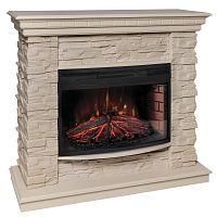 Каминокомплект ELFORD/РАЛЬФ Белый дуб с очагом Электроочаг FIREFIELD 25
