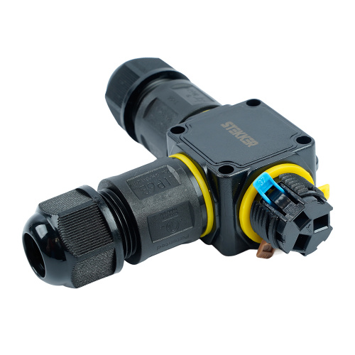 Соединитель-коннектор для проводов T 3-контактный LD556 STEKKER, водонепрониц. пружинный контакт фото 3