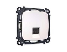 Комплект механизма компьютерной розетки AMBRELLA VOLT OMEGA Жемчуг RJ-45(8P8C) CAT6 с шторкой QUANT (OP2120, VM188) MO212010